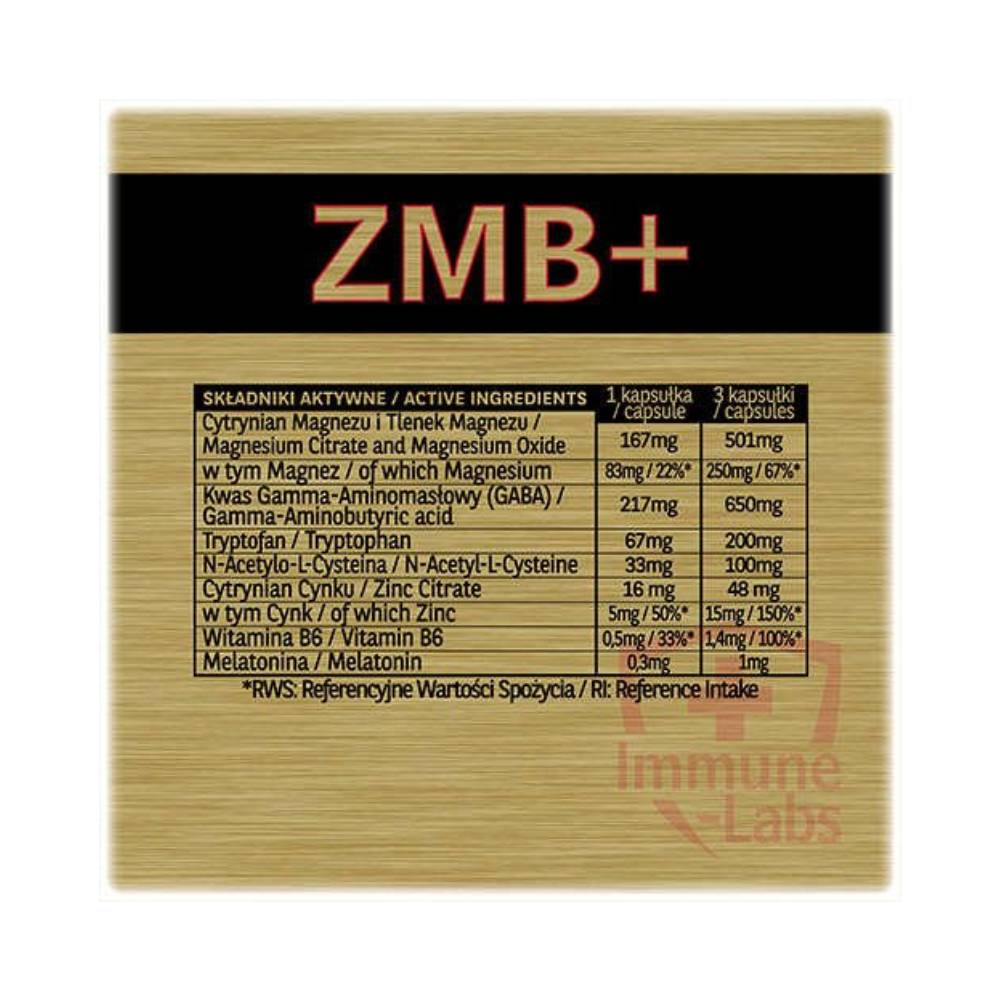 ZMB+, 120 capsules, Immune Labs, Zinc, Magnesium and Vitamin B6 