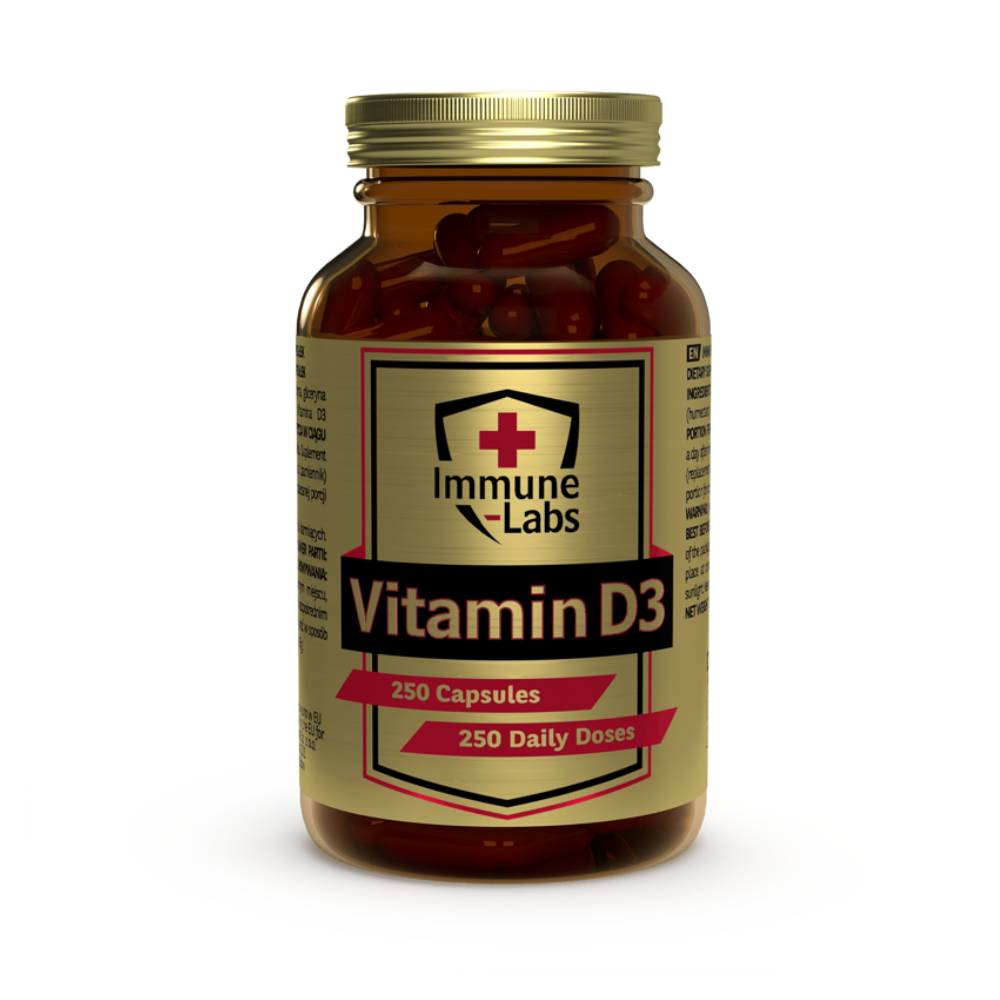 Vitamina D3, 250 capsule, Supliment alimentar pentru imunitate, Immune Labs