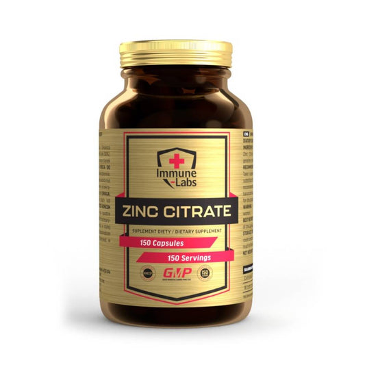 Zinc Citrate, 150 capsules, Immune Labs, Health Food Supplement 